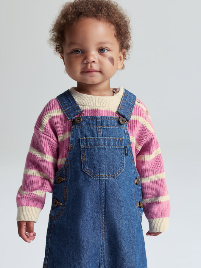 Hängselkjol denim