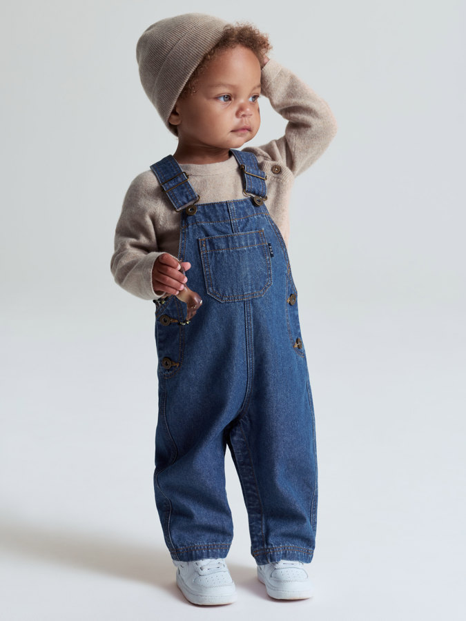 Hängselbyxa denim