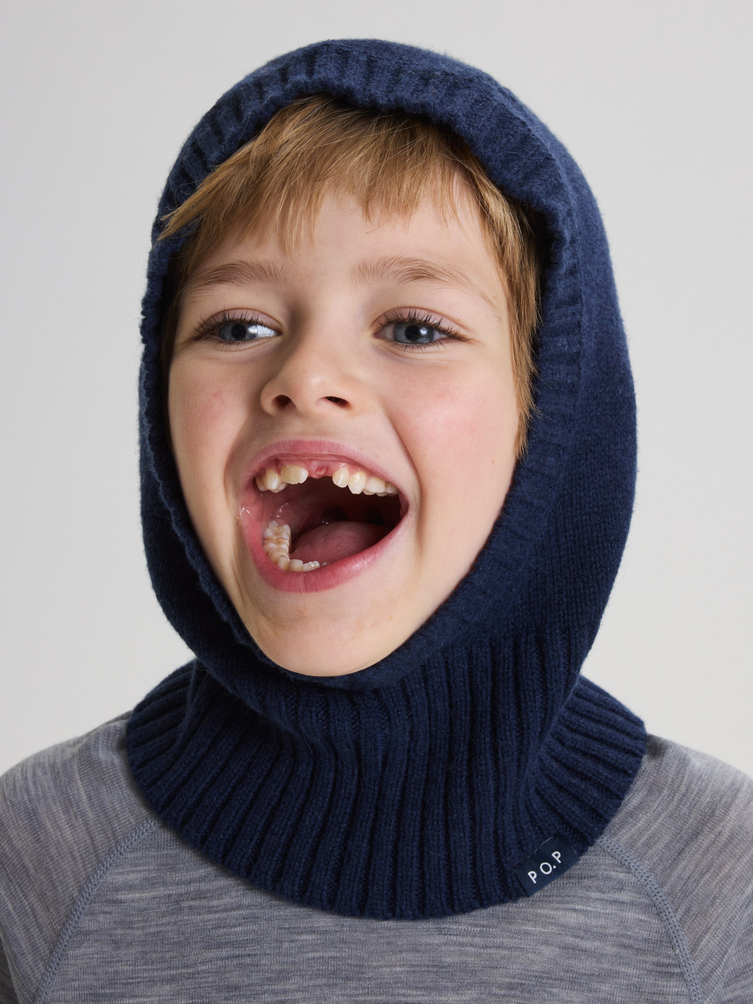 Stickad balaklava ullmix | barnklader - ytterklader - vinterklader - understall | BabyMode