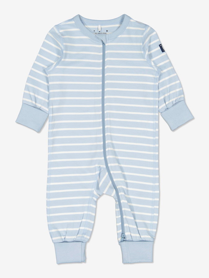Randig pyjamasoverall baby