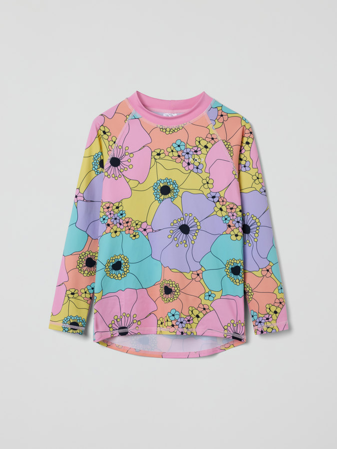 Långärmad UV-tröja blommig Långärmad UV-tröja blommig