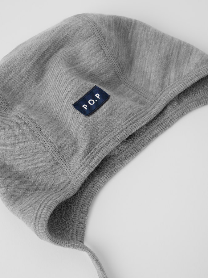 Hjälmmössa ullfrotté i merino Hjälmmössa ullfrotté i merino