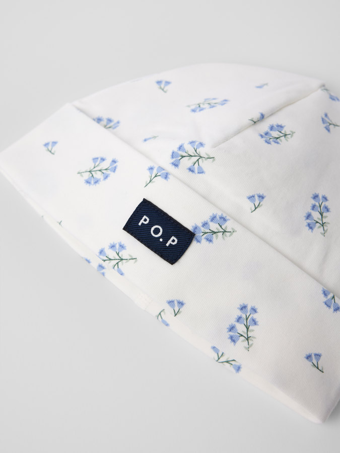 Trikåmössa blommig Trikåmössa blommig